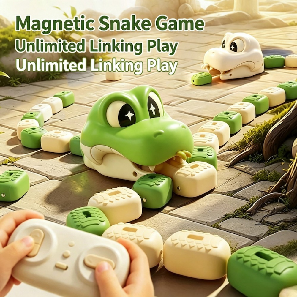 Kids Educational Device - Zweispieler-Wettbewerbsspiel Ferngesteuertes Magnetisches Greedy Snake Auto