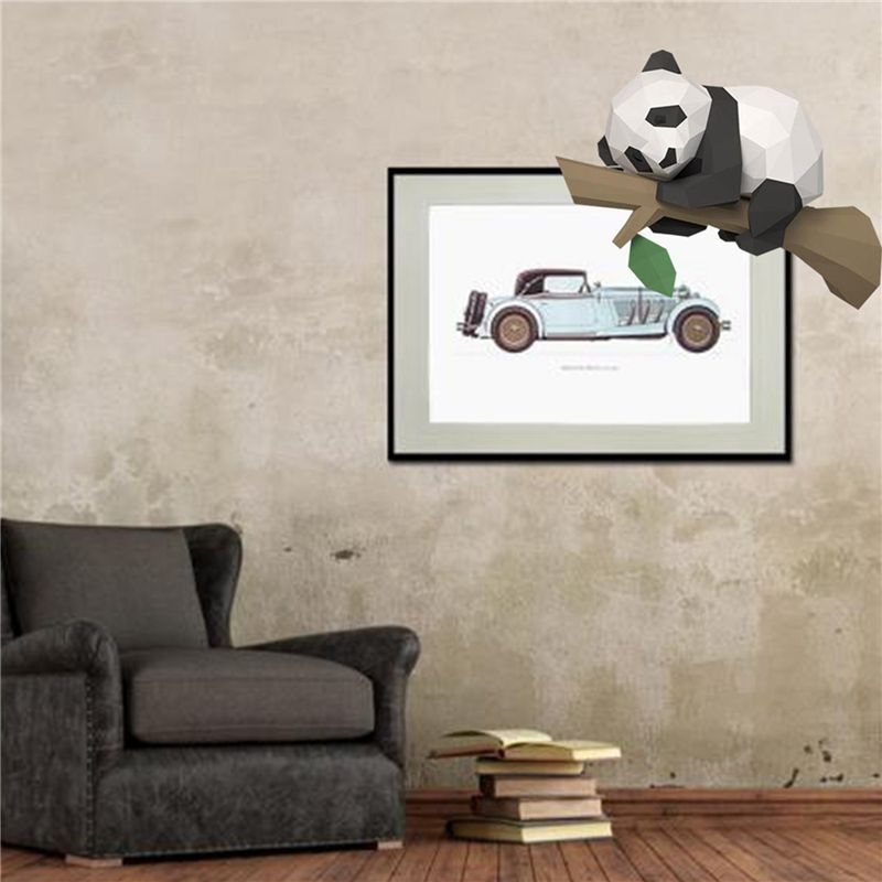 Kids Education Wallpaper - DT39 2X 3D Tier-Papiermodell, für Panda