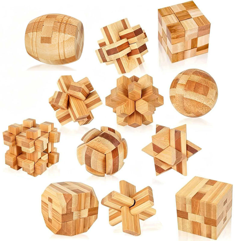 Brain Teaser Cube - NEUES 4,5CM Lu Ban Schloss-Puzzle aus