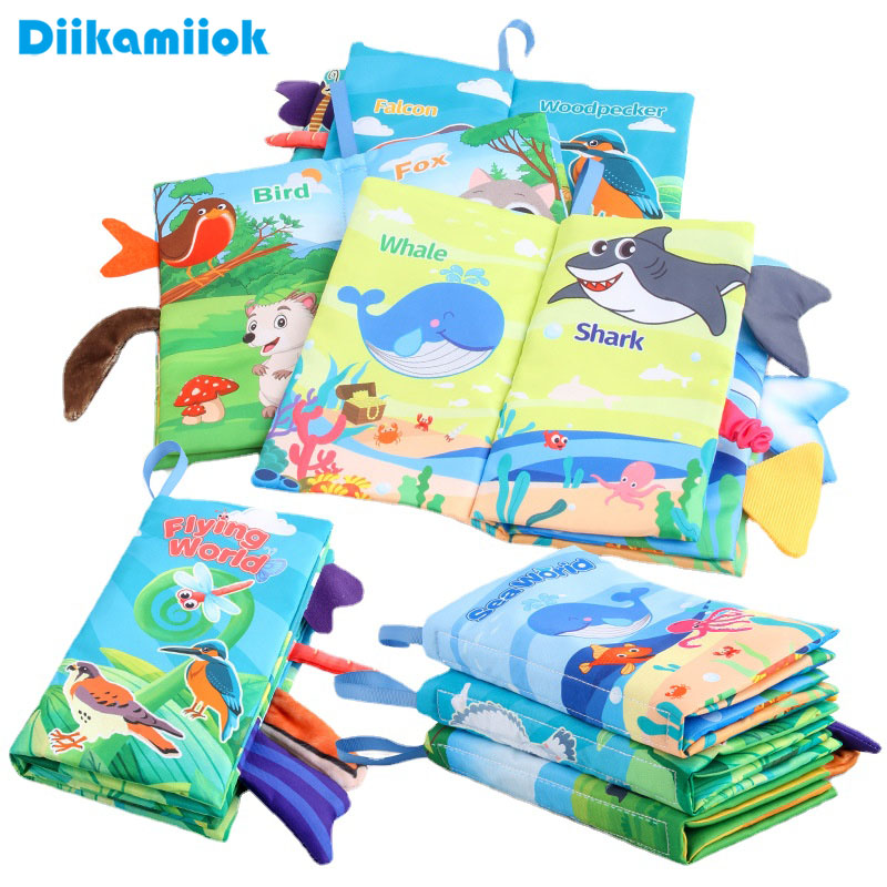 Educational Cartoon For Kids - Neue Baby-Stoffbücher, visuelles und auditive Ausbildung,