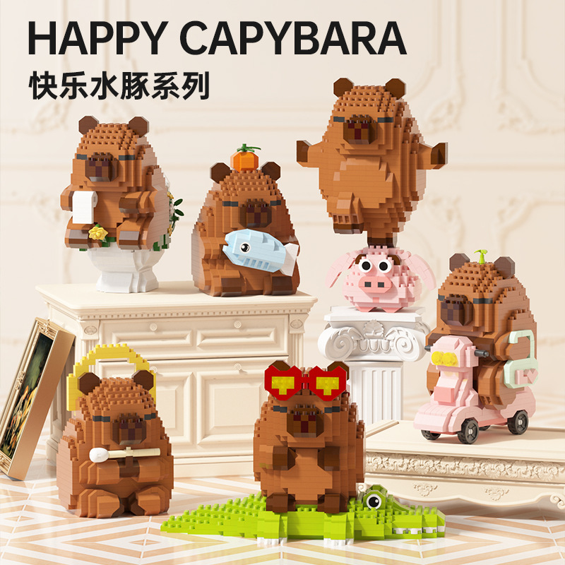 Happy Kids Education - Happy Capybara Bausteine, pädagogisches STEM-Spielzeug für