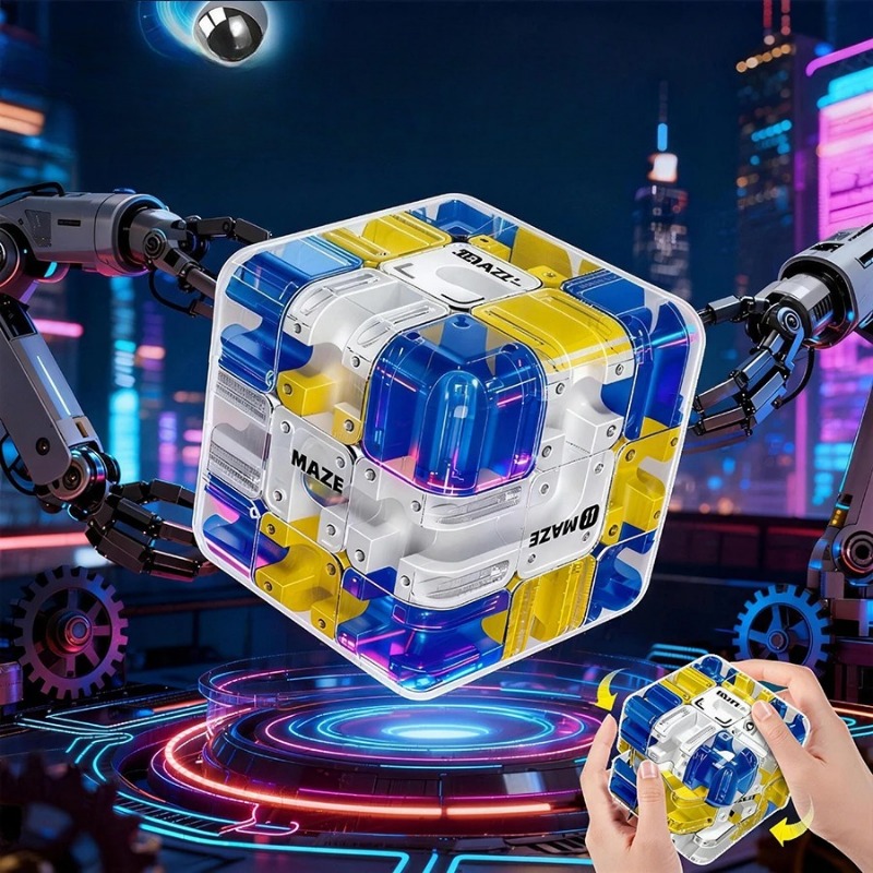 Brain Teaser Cube - 1-10 Stück 3D-Labyrinth-Puzzle-Würfel, Denkspiel, Logikspiel, Lernspielzeug,
