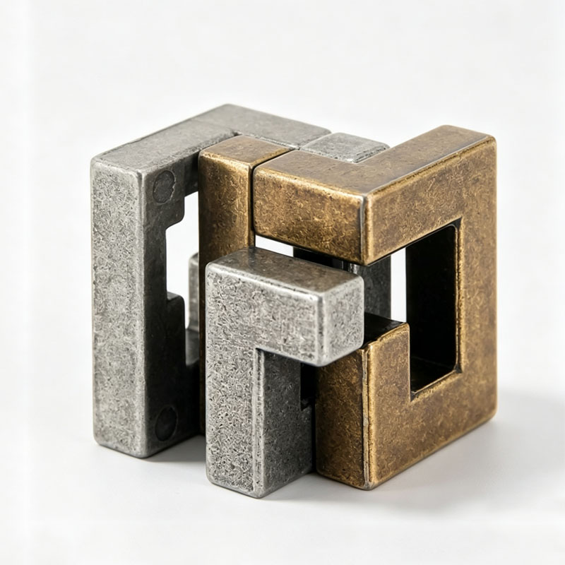 Brain Teaser Cube - Magic IQ Cast Coil – Schwierige