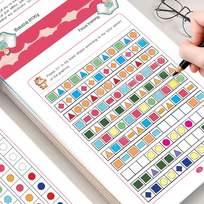 Brain Teaser Cube - Gemischtes Puzzle-Spiele-Arbeitsbuch 32 Seiten Kinder Visuelles