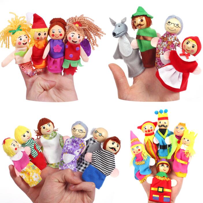 Happy Kids Education - Daumenpuppe Lot Baby Plüschtiere Glückliche Familie