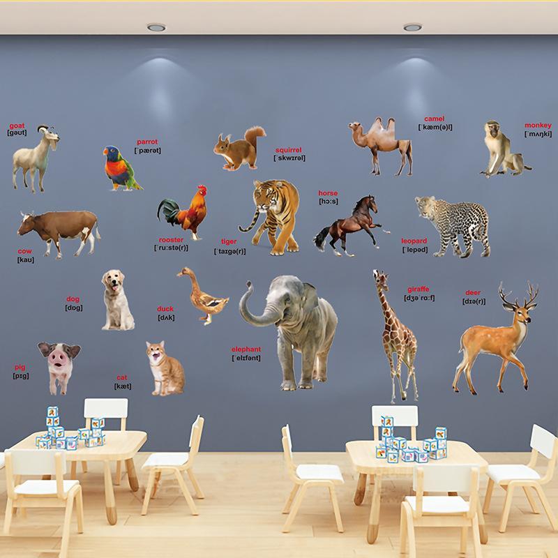 2 Stück Realistische Tierwelt  – Kids Education Wallpaper Bewertung und Preis
