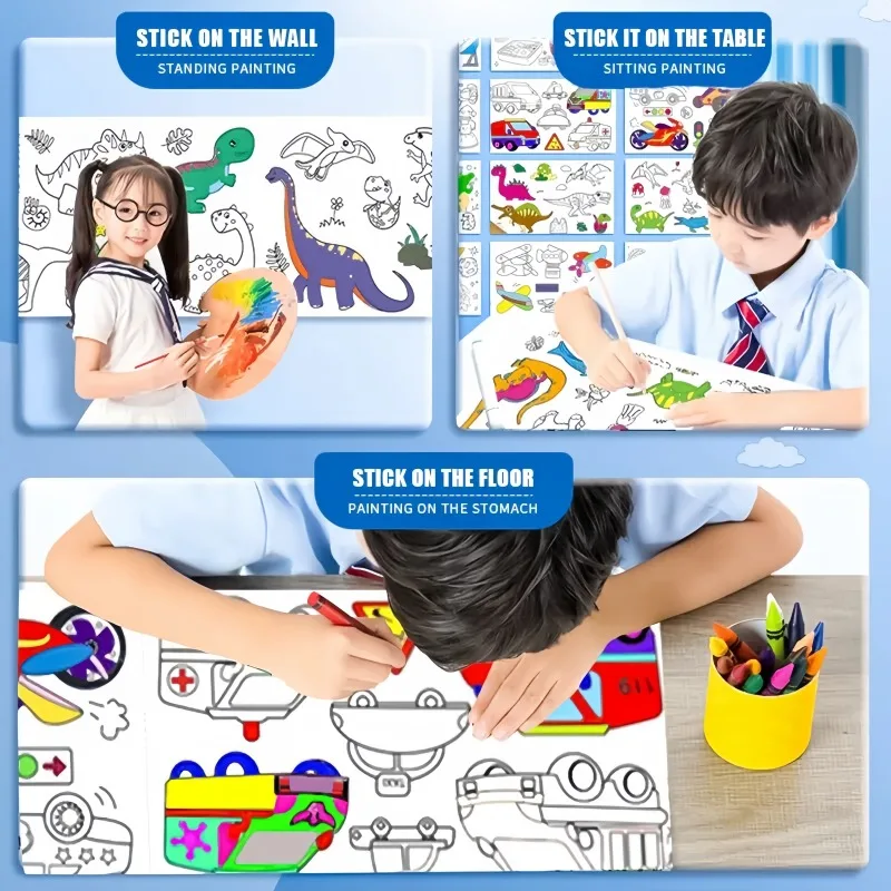 Kinder Malpapierrolle Klebrige – Kids Education Wallpaper Bewertung und Preis