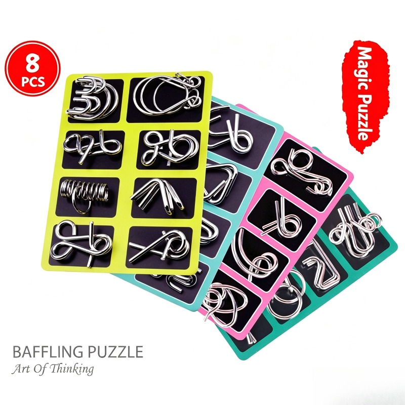 8-teiliges Metall-Puzzle-Set,  – Brain Teaser Cube Bewertung und Preis
