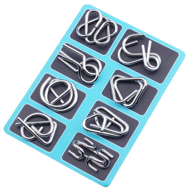 8-teiliges Metall-Puzzle-Set,  – Brain Teaser Cube Bewertung und Preis
