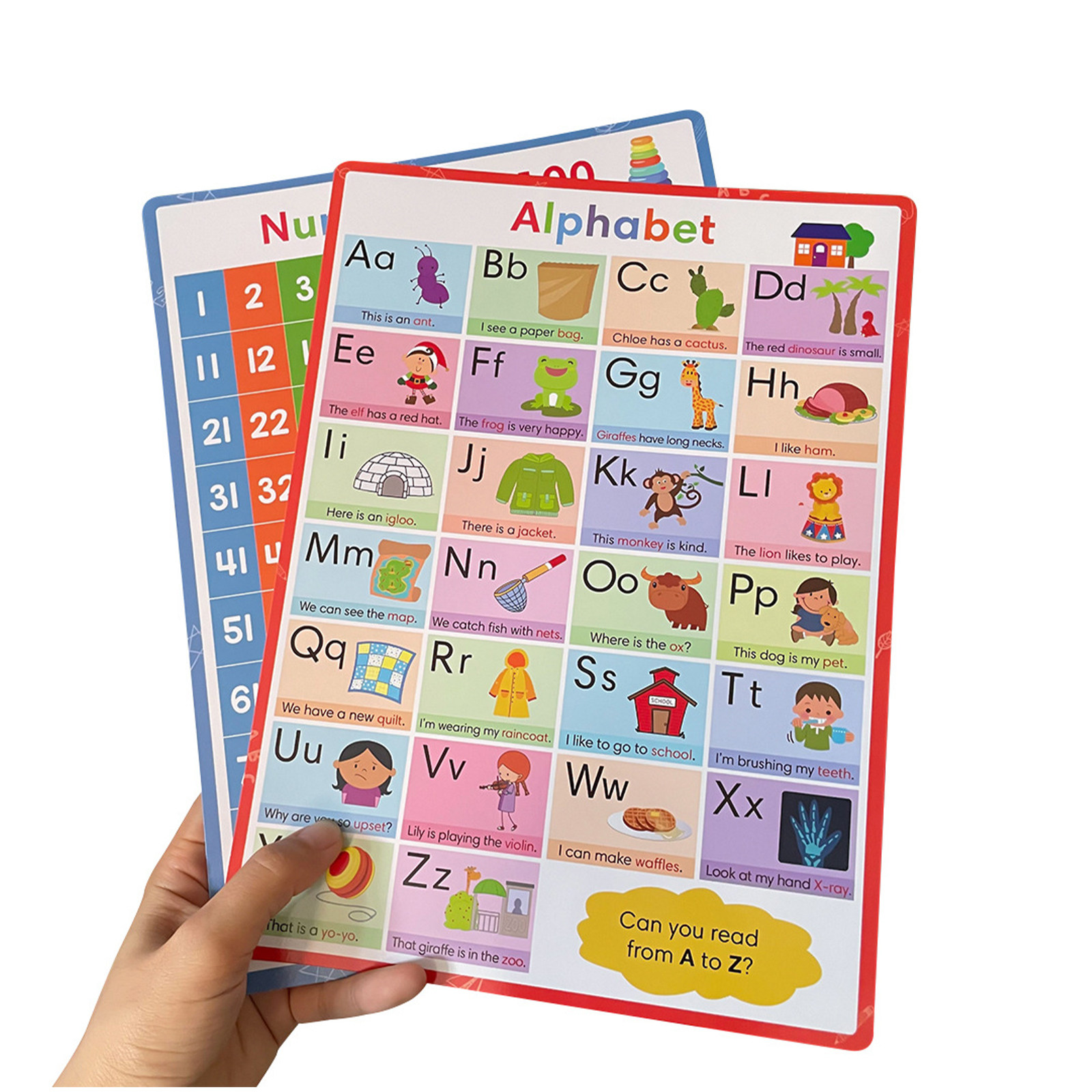 2-teiliges Alphabet- und Zahle – Kids Education Wallpaper Bewertung und Preis
