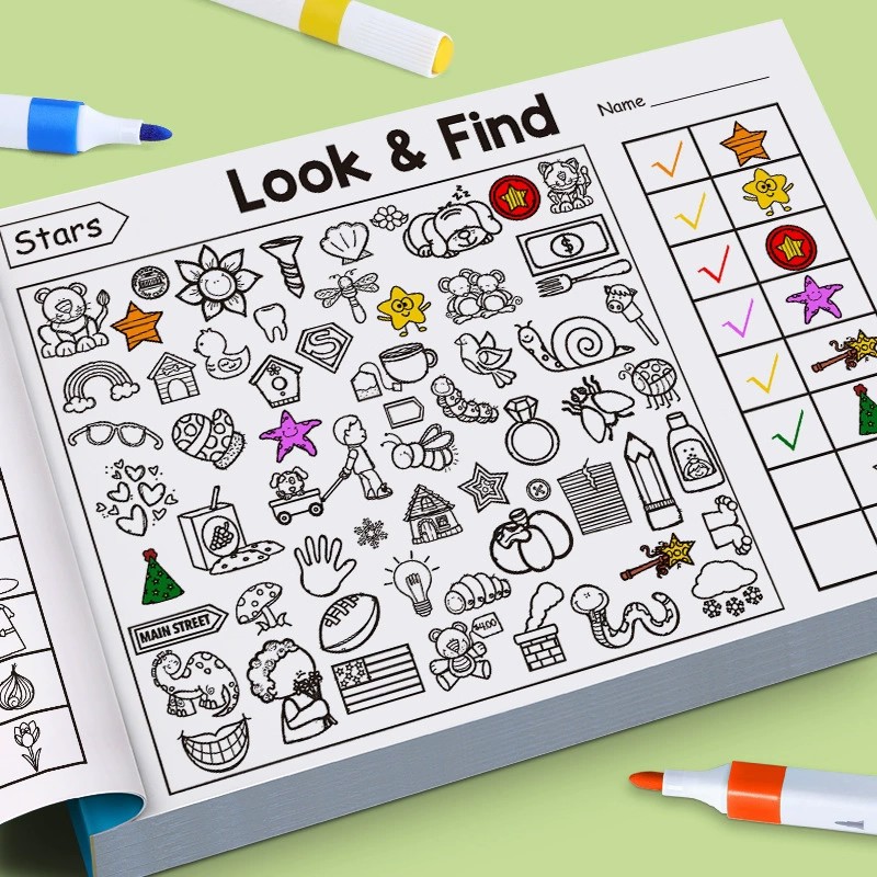 Look And Find Malbuch für Klei – Kids Education In Us Bewertung und Preis