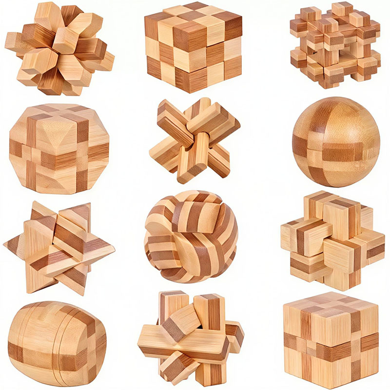 NEUES 4,5CM Lu Ban Schloss-Puz – Brain Teaser Cube Bewertung und Preis