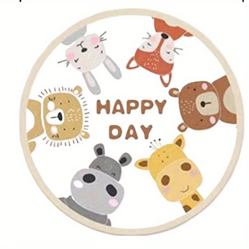Fröhliche Tiere Runder Teppich – Happy Kids Education Bewertung und Preis