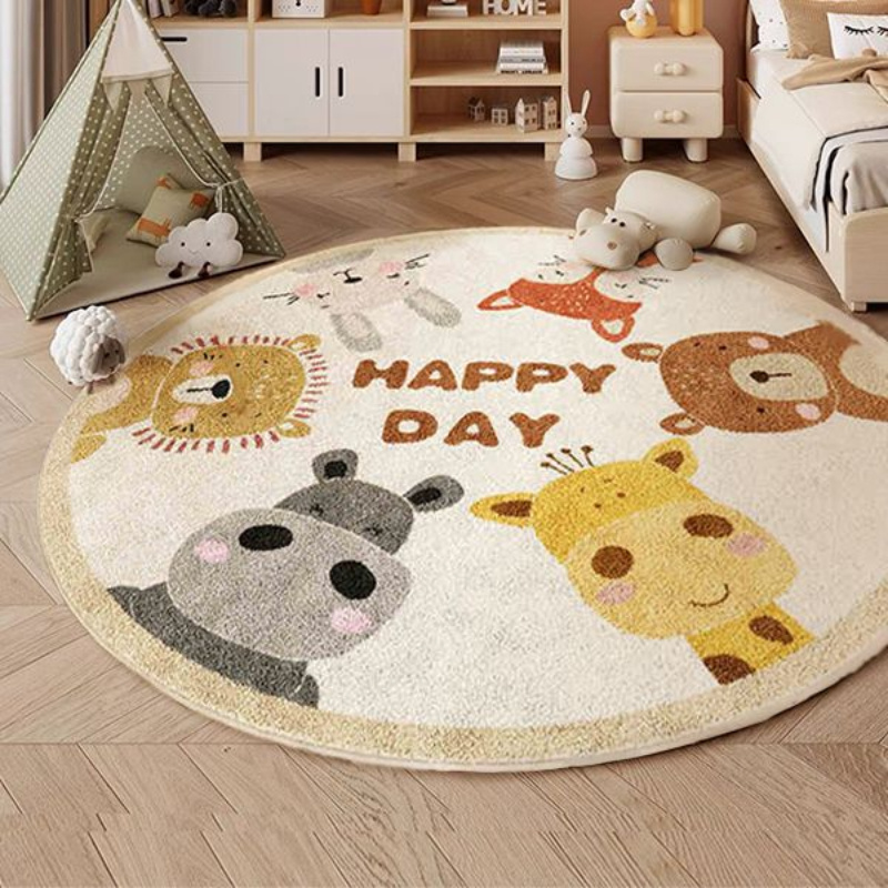 Fröhliche Tiere Runder Teppich – Happy Kids Education Bewertung und Preis