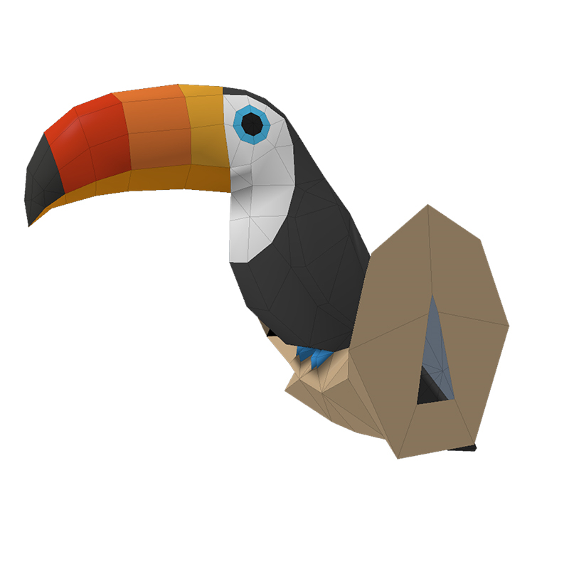 Tukan 3d Papier Modell Paper c – Kids Education Wallpaper Bewertung und Preis