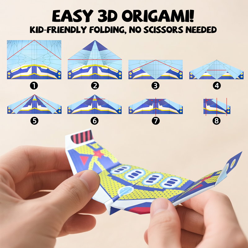36 Blatt Papierflugzeug-Origam – Kids Educational Device Bewertung und Preis