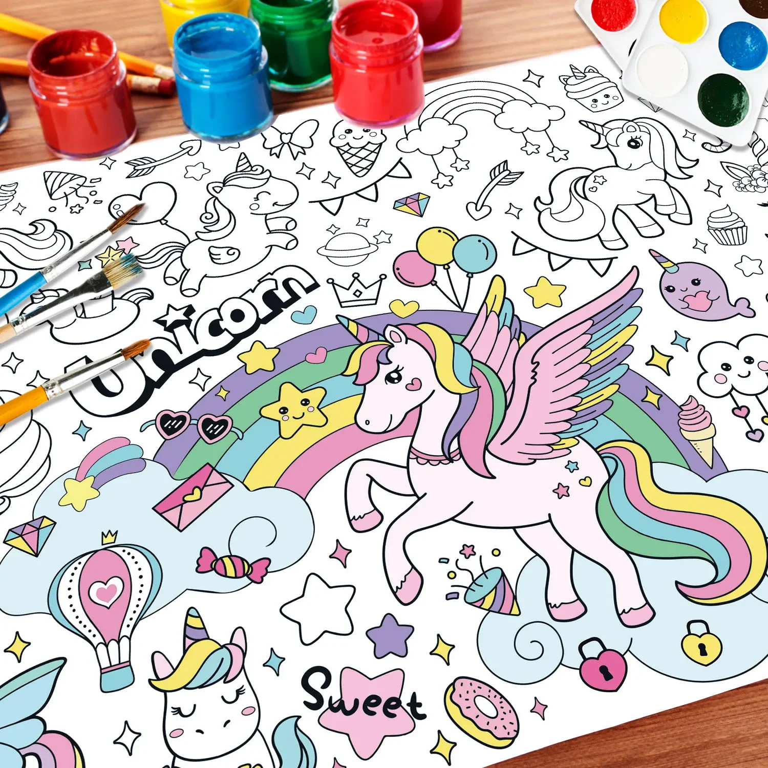 Neue Einhorn-Malbücher für Kin – Kids Educational Posters Bewertung und Preis