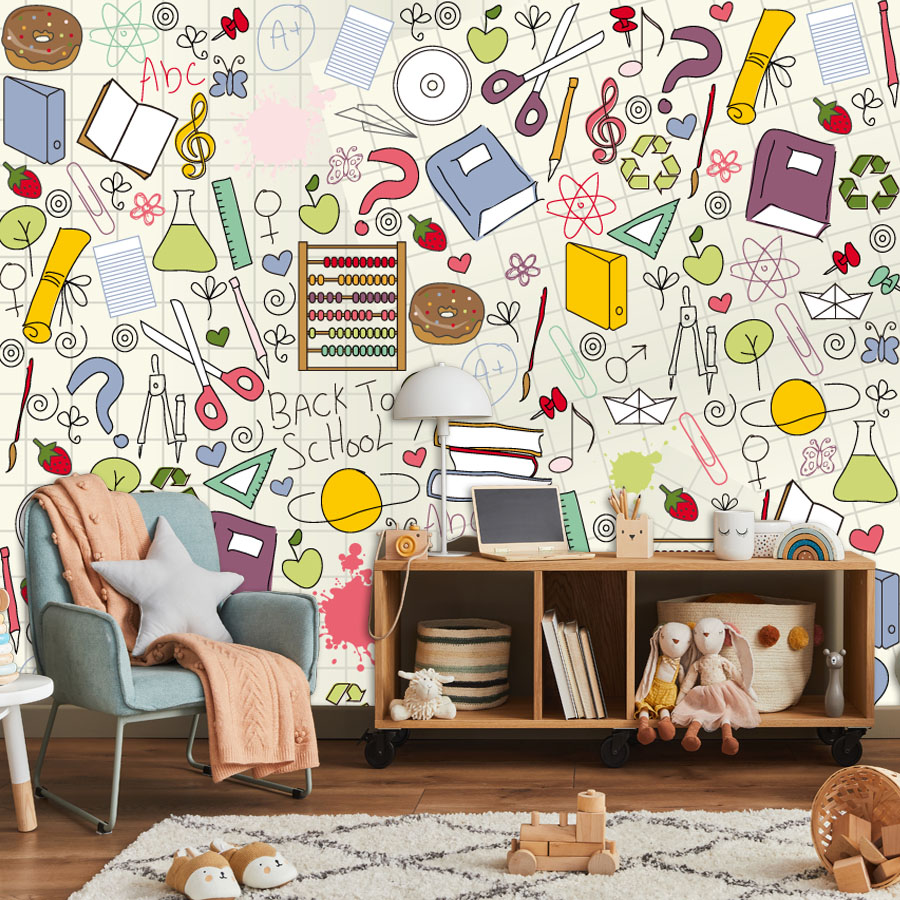 Einfach anzubringende, selbstk – Kids Education Wallpaper Bewertung und Preis