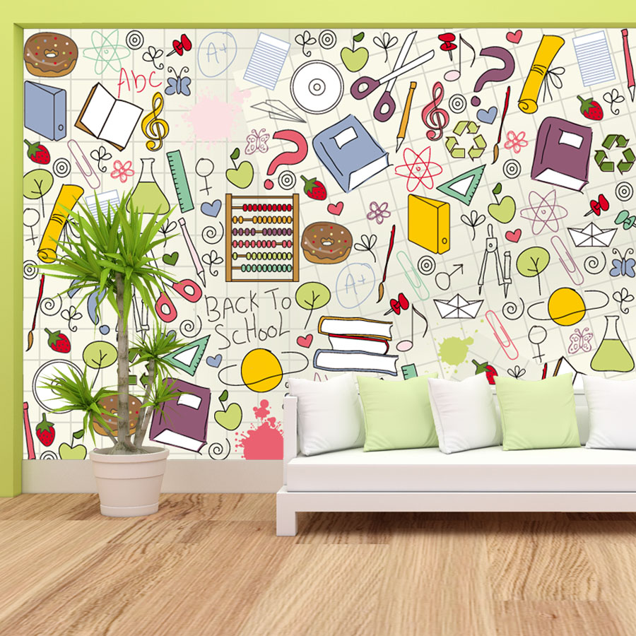 Einfach anzubringende, selbstk – Kids Education Wallpaper Bewertung und Preis